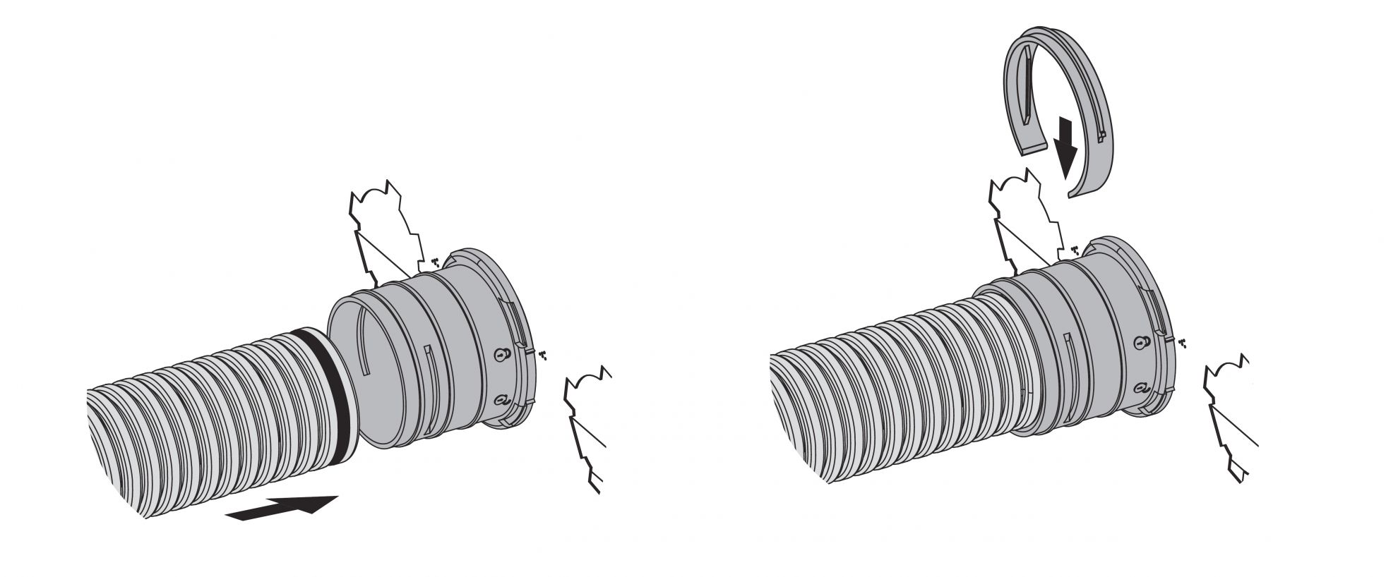 Skrzynka rozprężna służy do połączenia klasycznego kanału wentylacyjnego o średnicy 200 mm z kanałowym systemem wentylacyjnym Flexitech Ø 63 mm