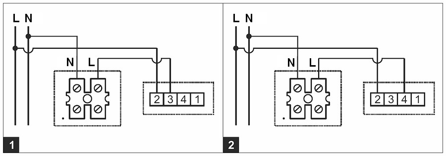 Zmiana trybu odbywa się poprzez zmianę podłączenia wewnątrz termostatu RT-10 (zob. instrukcja)