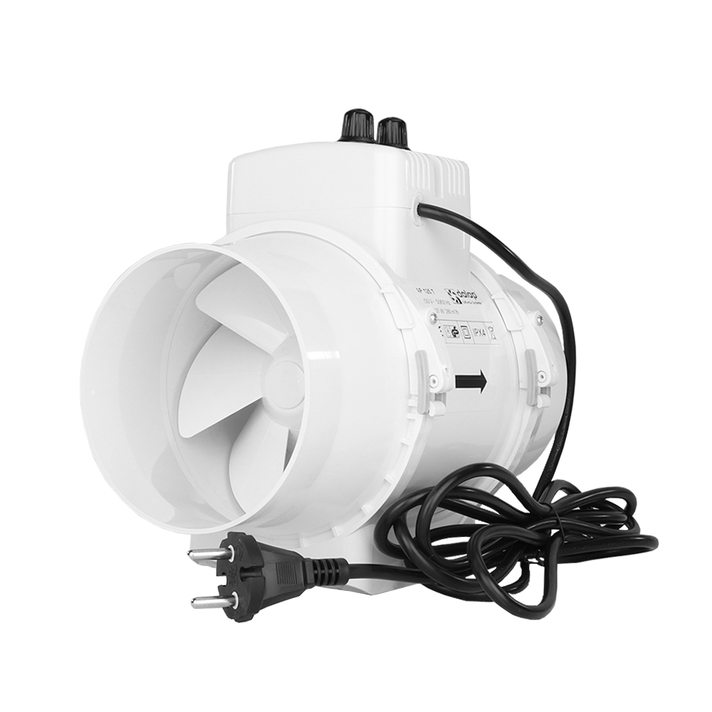 Wentylator kanałowy osiowy z termostatem i regulatorem obrotów Ø 150 mm