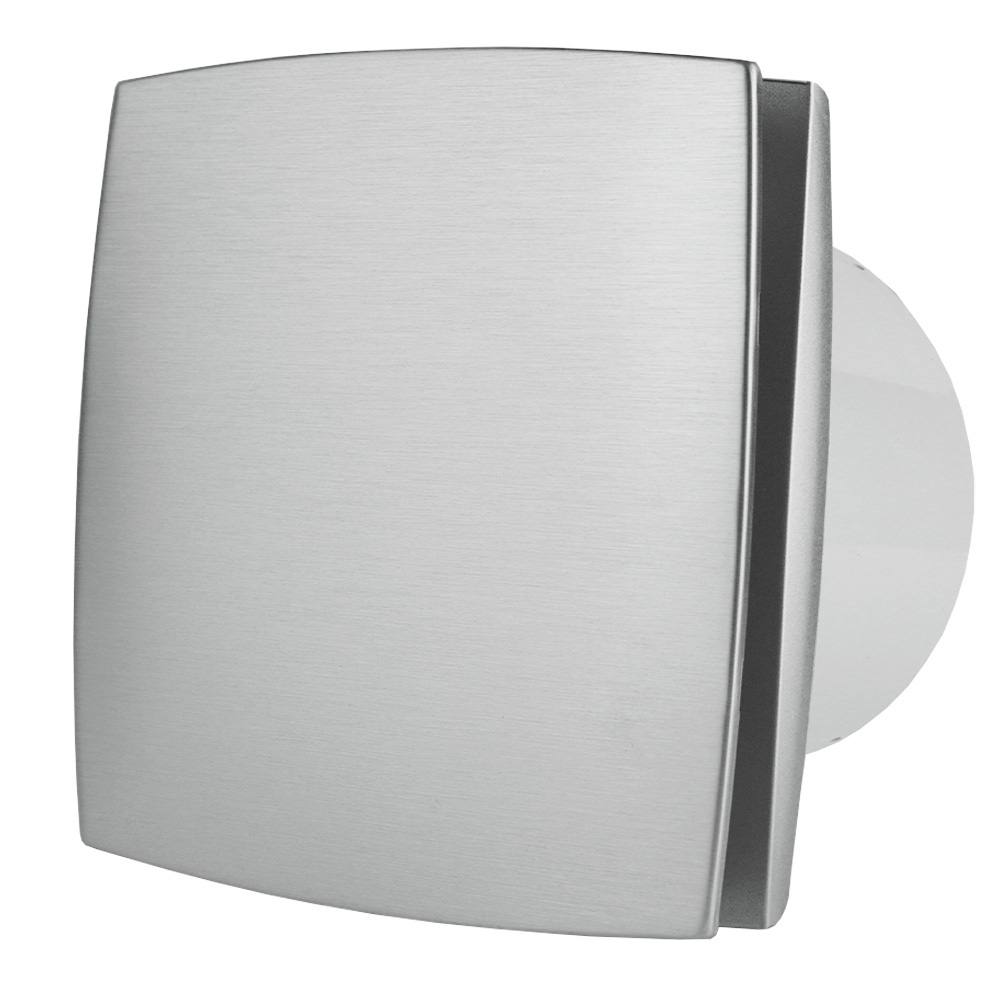 Wentylator łazienkowy z aluminiowym panelem bez dodatkowych funkcji Ø 100 mm, wydajniejszy silnik