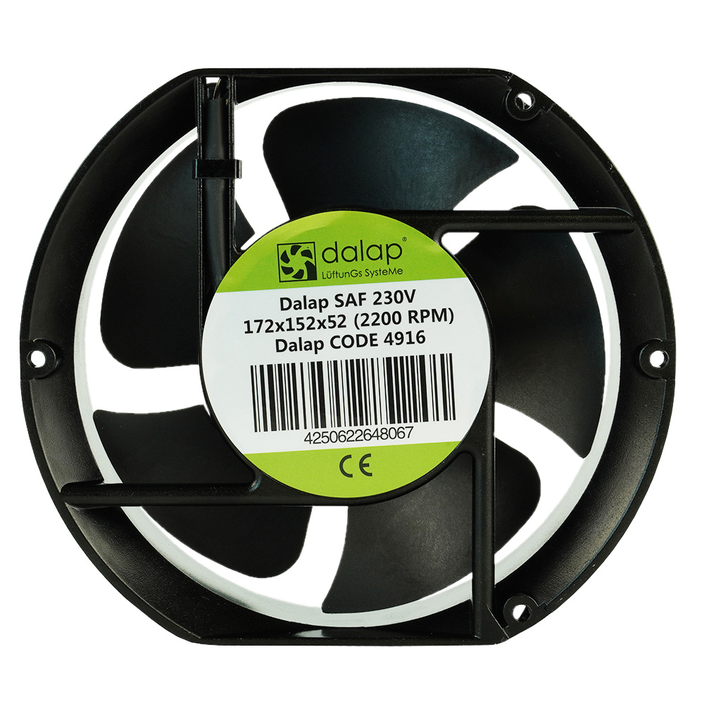 Wentylator do chłodzenia podzespołów elektronicznych Dalap SAF 230V AC, 172x152x52 mm, 2200 ob./min.