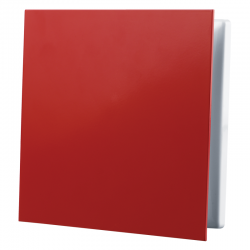 Dekoracyjna kratka PCV z siatką i gładkim panelem 160 x 160 mm, czerwona
