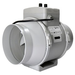 Profesjonalny wentylator kanałowy plastikowy z termostatem i regulatorem obrotów Ø 100 mm