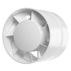 Mały wentylator kanałowy Dalap 100 DAN na 12 V do wilgotnych pomieszczeń, asymetryczny, Ø 100 mm