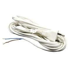 Kabel zasilający do wentylatora 2 x 0,75 mm, 5 metrów, biały