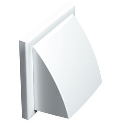 Kratka plastikowa z zaworem i daszkiem 186x186 mm, biała