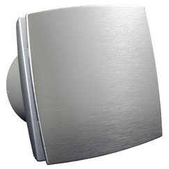 Wentylator łazienkowy z aluminiowym panelem bez dodatkowych funkcji Ø 100 mm, wydajniejszy silnik