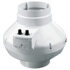 Wentylator kanałowy promieniowy z termostatem i regulatorem obrotów Ø 100 mm